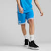 Hoops Team Men's Basketball Shorts, Electric Blue Lemonade, small-AUS