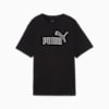 ESS+ MARBLEIZED Women's Relaxed Tee, PUMA Black, small-PHL