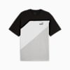 PUMA POWER Men's Colourblock Tee, PUMA Black, small-NZL