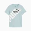 PUMA POWER Graphic Tee - Youth 8-16 years, Turquoise Surf, small-AUS