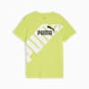 PUMA POWER Graphic Tee - Youth 8-16 years, Lime Sheen, small-AUS