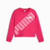 PUMA POWER Crew - Youth 8-16 years, Garnet Rose, small-AUS