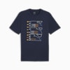 เสื้อยืดผู้ชายลายกราฟิก Triple Logo, Club Navy, small-THA