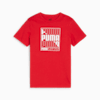 GRAPHICS PUMA Wording Tee - Youth 8-16 years, For All Time Red, small-AUS