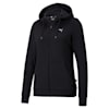 Essentials Full-Zip Hoodie Women, PUMA Black-CAT logo, small-PHL