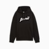 ESS+ Script Women's Hoodie, PUMA Black-white rubber, small-NZL