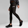 Leggings ESS+ SCRIPT para mujer, PUMA Black-gold foil, small