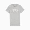 PUMA SQUAD Graphic Tee Women, Light Gray Heather, small-PHL