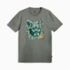 Kaus PUMA Graphic Cat Pria, Medium Gray Heather, small-IDN