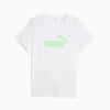 ESS No. 1 Logo Tee Women, PUMA White-Spring Fern, small