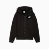 Sudadera con capucha de vellón con cierre completo para mujer logotipo pequeño Essentials No. 1, PUMA Black, small