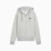 Sudadera con capucha de vellón con cierre completo para mujer logotipo pequeño Essentials No. 1, Light Gray Heather, small