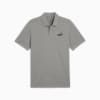 Áo polo nam Pique có logo Essentials No. 1, Medium Gray Heather, small-VNM
