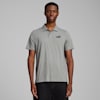 Áo polo nam vải jersey có logo Essentials No. 1, Medium Gray Heather, small-VNM