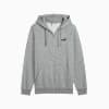 Essentials No. 1 Logo Full-Zip Hoodie Men, Medium Gray Heather, small