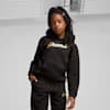 ESS+ SCRIPT Hoodie - Girls 8-16 years, PUMA Black-gold foil, small-AUS