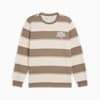 PUMA Class Men's Striped Crew, Totally Taupe, small-AUS