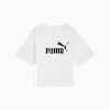 ESS Cropped No. 1 Logo Relaxed Tee Women, PUMA White, small-VNM