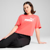 ESS Cropped No. 1 Logo Relaxed Tee Women, Peach Frost, small