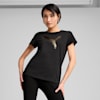 Áo thun nữ ESS METALLIC, PUMA Black-Metallic Gold, small-VNM
