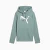 Hoodie ESS METALLIC Femme, Green Moon-Metallic silver, small