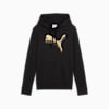 Hoodie ESS METALLIC Femme, PUMA Black-Metallic Gold, small