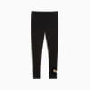 Leggings ESS METALLIC da donna, PUMA Black-Metallic Gold, small