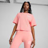 PUMA CLASS Relaxed Crop Tee Women, Pink Fruit, small-SEA