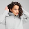 EVOSTRIPE Women's Full-Zip Hoodie, Light Gray Heather, small-AUS