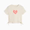 FLAMING LOVE Knotted Tee Youth, Alpine Snow, small-SEA