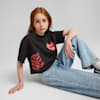 Essentials Graphic Short Length Tee Youth, PUMA Black, small