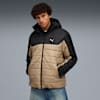 Essentials gewatteerd jack met capuchon voor heren, Ice Coffee, small