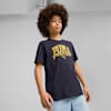 PUMA Class Graphic Tee Youth, New Navy, small-SEA