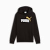 ESSENTIALS 2 Colour No. 1 Logo Hoodie - Youth 8-16 years, PUMA Black-Sunny Yellow, small-AUS
