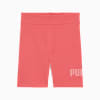 Essentials 2 Colour No.1 Logo Short Leggings - Youth 8-16 years, Peach Frost, small-AUS