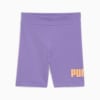 Essentials 2 Colour No.1 Logo Short Leggings - Youth 8-16 years, Lavender Alert, small-AUS