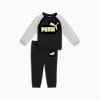 Ensemble avec haut ras du cou et manches raglan Minicats Essentials Bébé, PUMA Black-Gold Moon, small