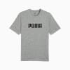 เสื้อยืดโลโก้ Essentials สำหรับผู้ชาย, Medium Gray Heather, small-THA