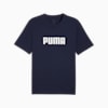 Essentials Men's Logo Tee, PUMA Navy, small-AUS