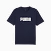 เสื้อยืดโลโก้ Essentials สำหรับผู้ชาย, PUMA Navy, small-THA