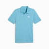 ESSENTIALS Men's Small Logo Pique Polo, Dusty Aqua, small-AUS