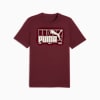 Graphic No. 1 Logo T-shirt voor heren, Ruby Shimmer, small