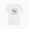 เสื้อยืดลายกราฟิกทรงบ็อกซ์สำหรับผู้ชาย, PUMA White, small-THA