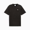 Essentials Elevated Men's Relaxed Wash Tee, PUMA Black, small-AUS