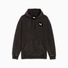 Essentials Elevated Men's Relaxed Wash Hoodie, PUMA Black, small-AUS
