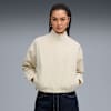 HER Relaxed Half-Zip Crew Women, Alpine Snow, small-SEA
