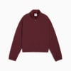 HER Relaxed Half-Zip Crew Women, Ruby Shimmer, small