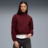 HER Relaxed Half-Zip Crew Women, Ruby Shimmer, small