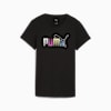 Graphic Stacked Tee Women, PUMA Black, small-SEA