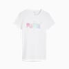 Graphic Stacked Tee Women, PUMA White, small-SEA